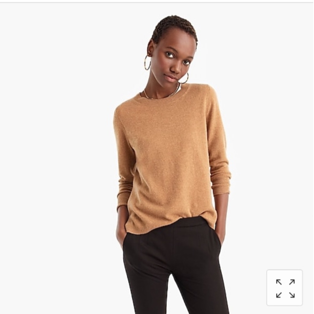 J. Crew leopard cashmere crew